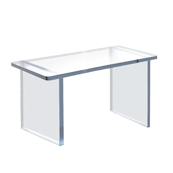 Azar Displays Clear Acrylic 22"W x 12"H 1/2" Thick Riser w/ Bumpers 515382